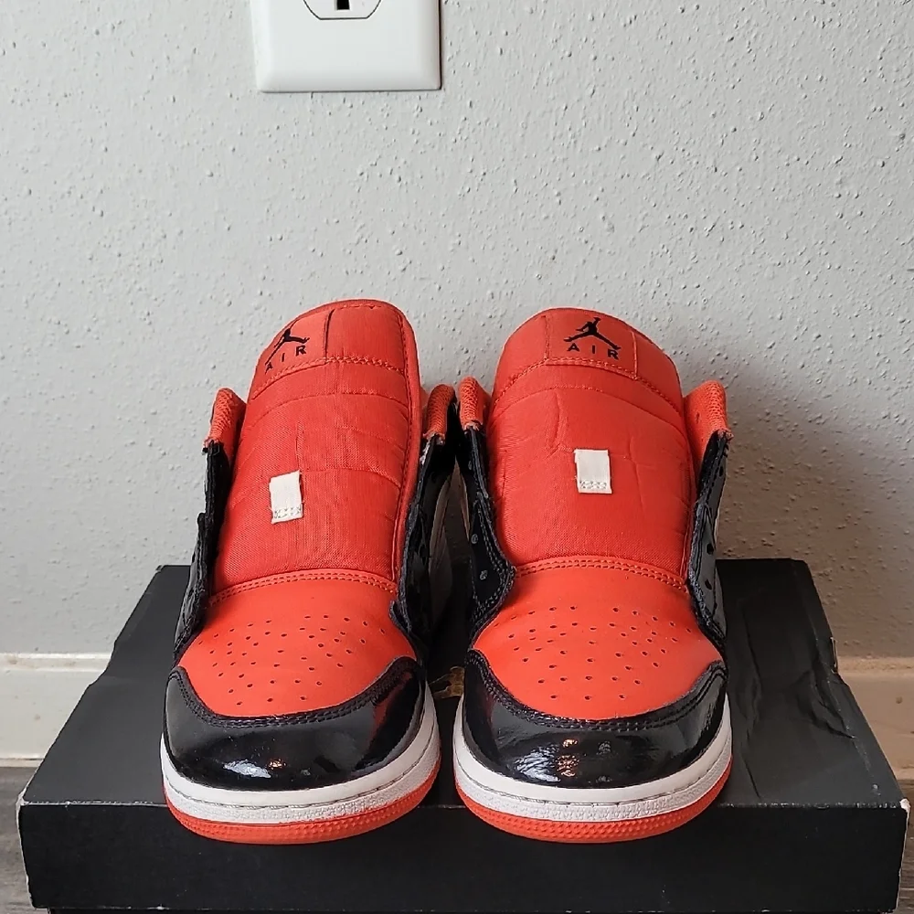 Air Jordan 1 Low Kids Black and Orange Sneakers